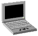 A computer terminal receives text